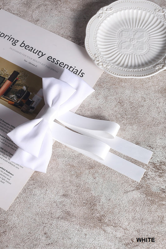 SILK SATIN BOW HAIR CLIP