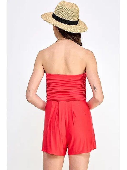 RUCHED SIDE TUBE TOP