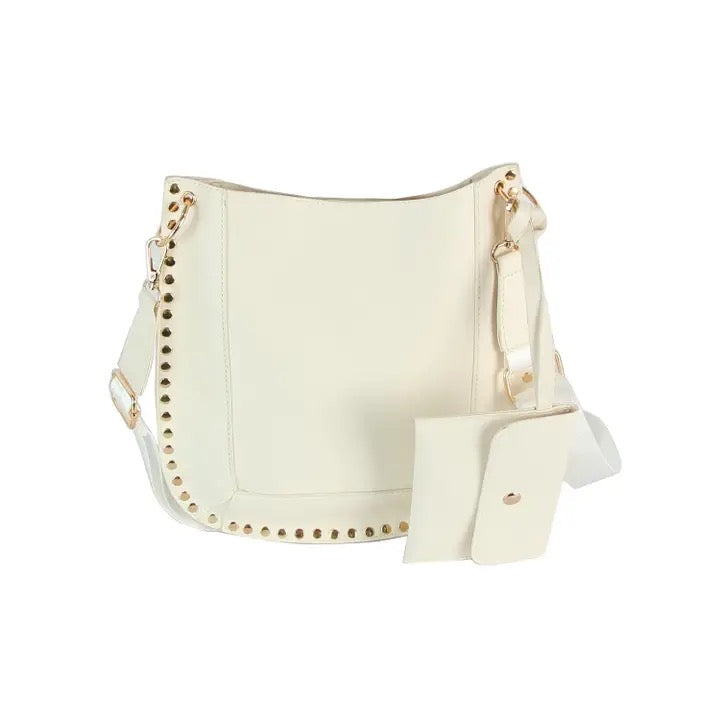 STUDDED SLIM CROSSBODY BAG