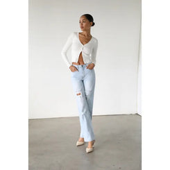 HIGH RISE STRAIGHT LEG JEANS