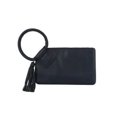 BRAIDED HANDLE WRISTLET CLUTCH