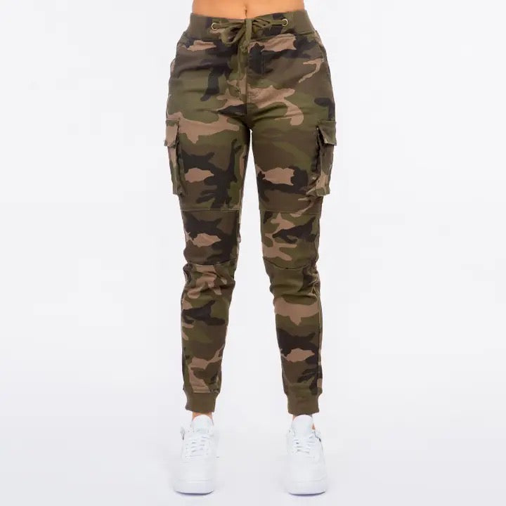 Cargo Pocket Joggers with Drawstring