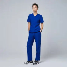 ZENIR 3 POCKET SCRUB TOP & ZIPPER POCKET SPLIT SCRUB PANTS