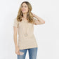 V NECK COTTON TEE