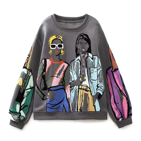 MODERN LADIES PRINT SWEATSHIRT