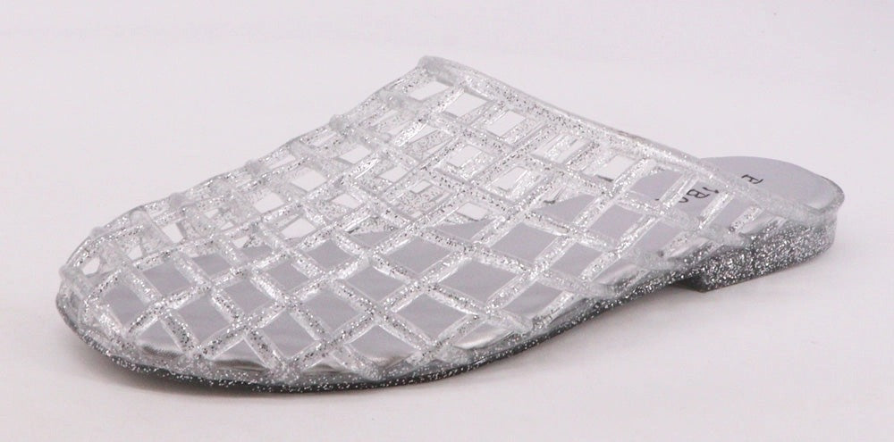 WOMEN GLITTER JELLY NET SANDAL MULE