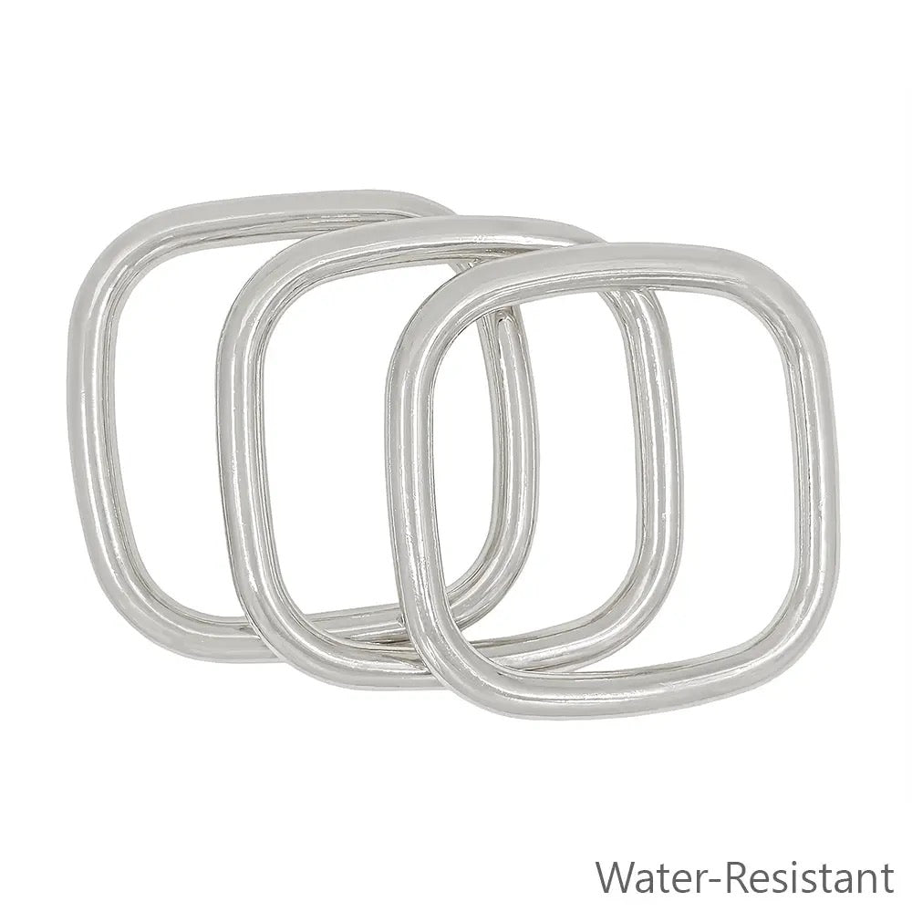 SILVER SQUARE BANGLE SET OF 3