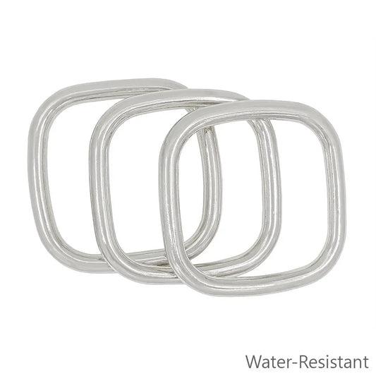 SILVER SQUARE BANGLE SET OF 3