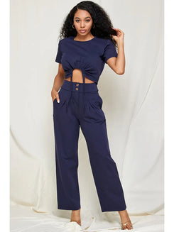 PADDED SHORT SLEEVE CROP SET